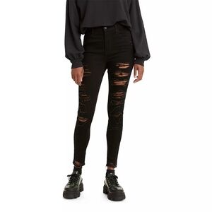 Levi’s Black Distressed High Rise Super Skinny